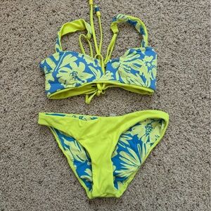 Maaji Blue and Yellow Floral Bikini